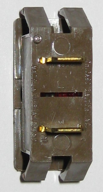 Red Rectangular Panel Mount Indicator Light - 14V - 0.25" Terminals - Chicago