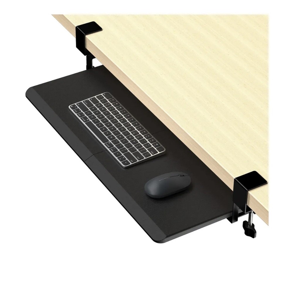 GoldOrcle Large Under Desk Keyboard Tray Slide Out