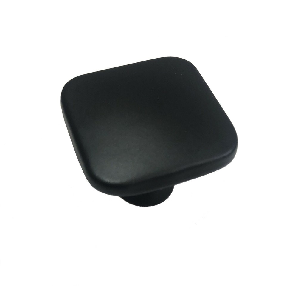 Black Square Kitchen Cabinet Drawer Closet Knob Pull Handle Hardware