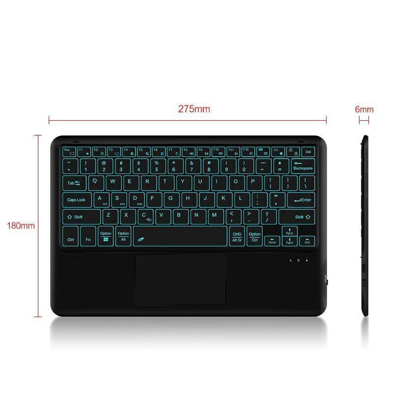 Rechargeable Backlit Bluetooth Touchpad Keyboard Mouse For Android IOS Tablet PC