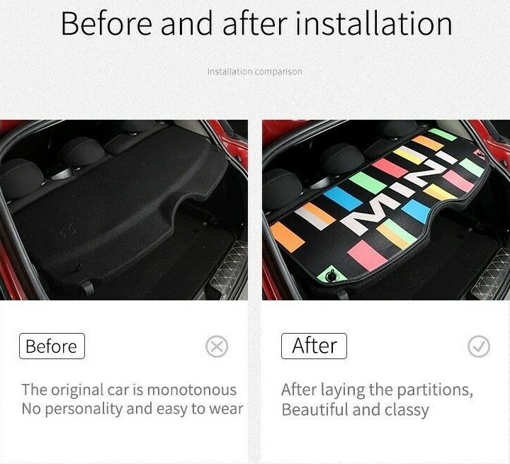 MINI R56 Parcel Shelf Leather Pad Multi Colour For 2006 - 2014