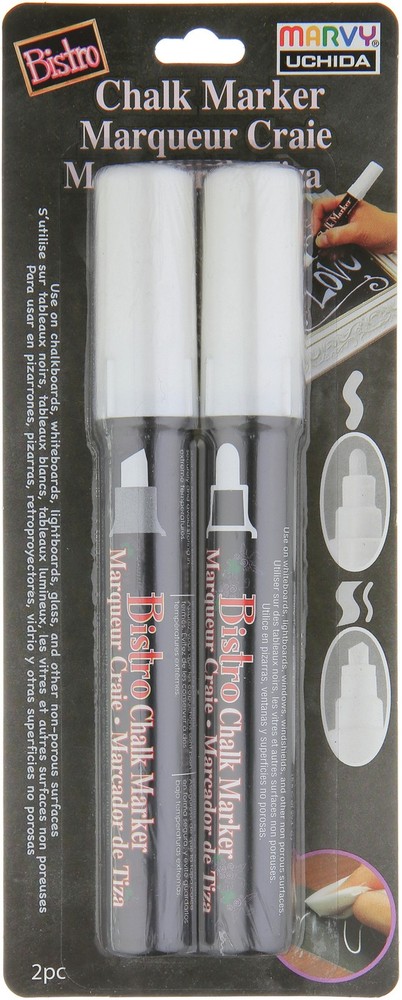 Bistro Chalk Marker Set 2/Pkg White