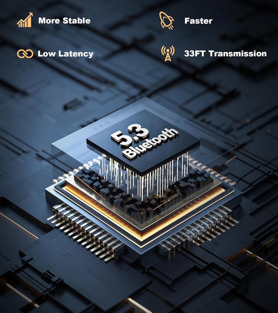 Bluetooth 5.3 Transmitter Receiver, Airplane Bluetooth Adapter for Headphones,