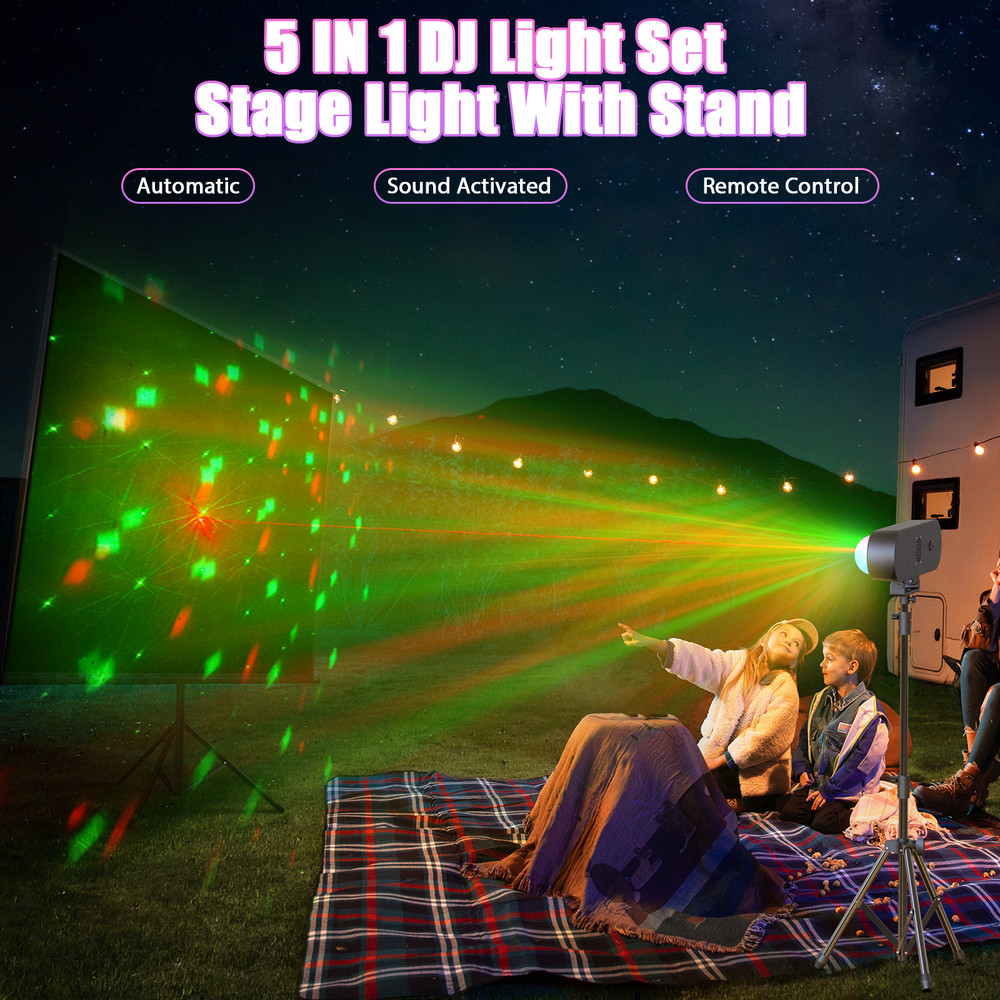 Multi Function Lighting Stand System with LED Laser Strobe UV for Bar Party