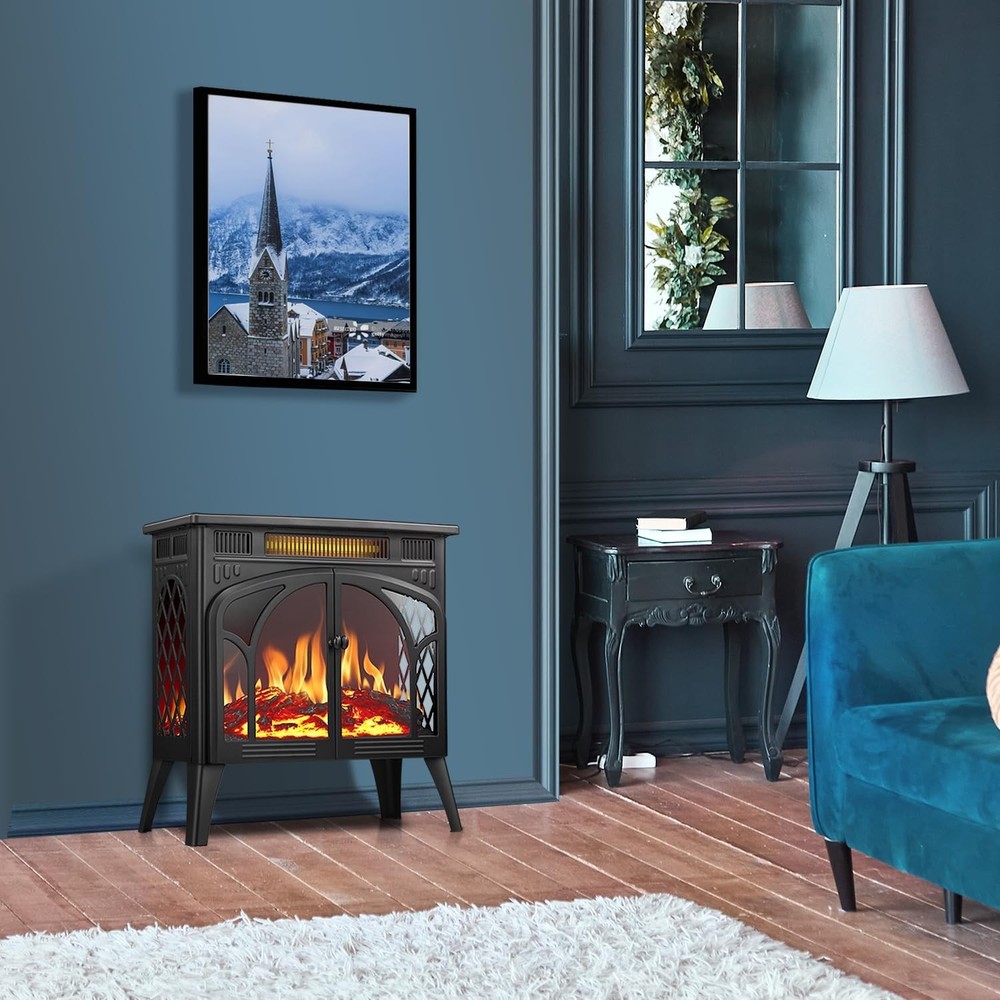 Electric Fireplace Heater 25" with Remote Control, Cathedral Stylish, Differe...