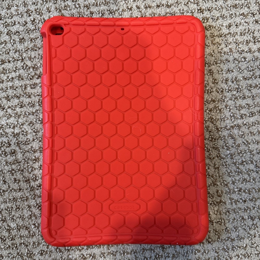 Casebot iPad 5th Generation Red Silicone Protector Case, Holds 6” X 9”