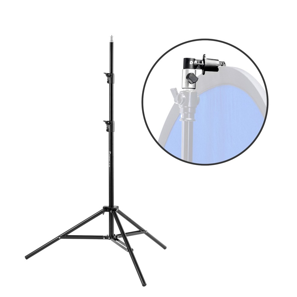 Flashpoint Backdrop and Reflector Holder Clip With 7' Light Stand Kit