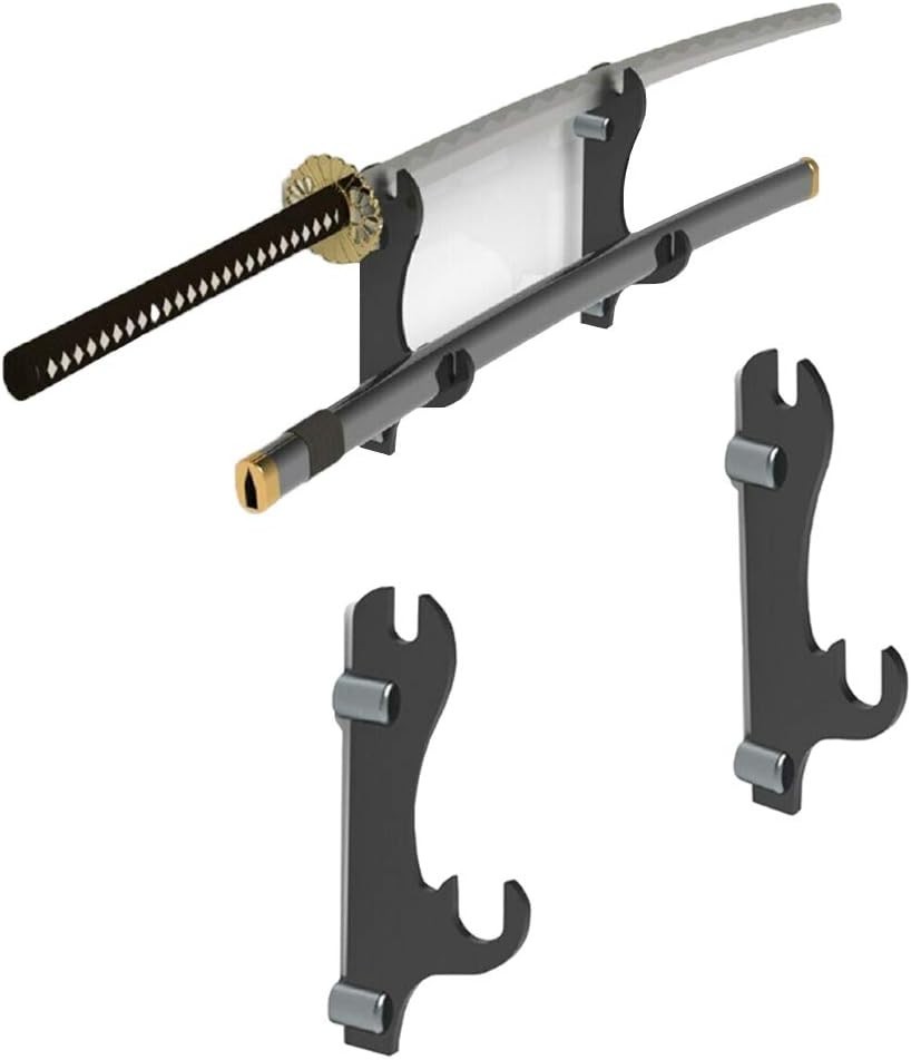 Samurai Sword Display Stand - Two-Layer Wall-Mounted Holder for All Swords