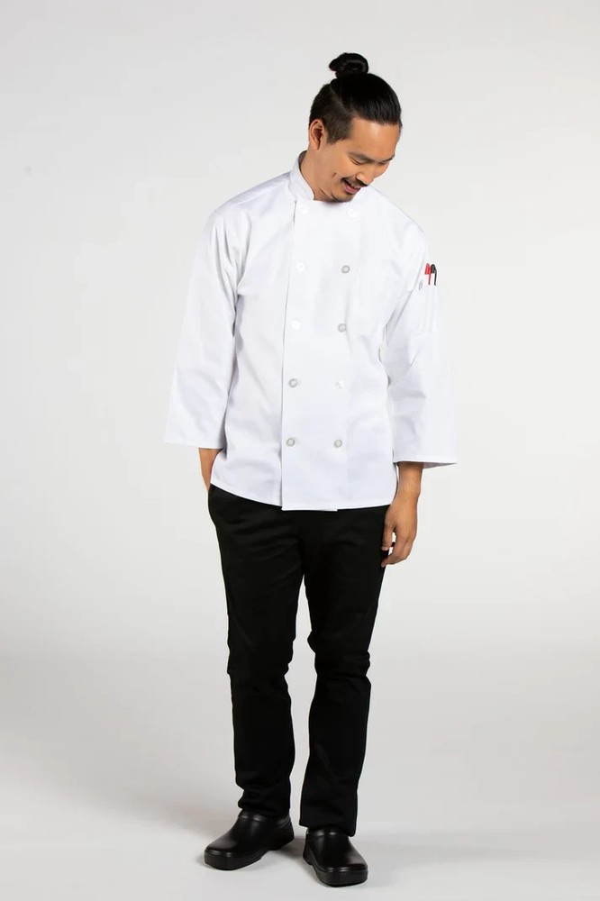 Uncommon Threads Three-Quarter Sleeve Chef Coat White Extra Large