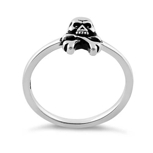 925 Sterling Silver Jolly Roger Skull Ring