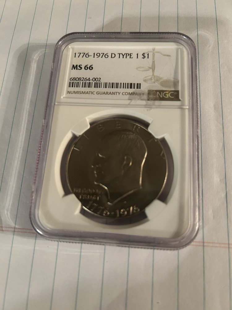 1776-1976-D $1 Type1 Eisenhower Dollar NGC MS66