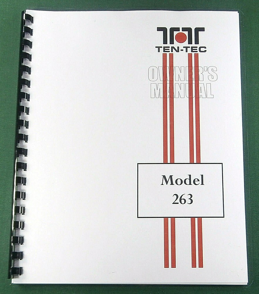 TenTec 263 VFO Instruction Manual: Comb Bound & Protective Covers