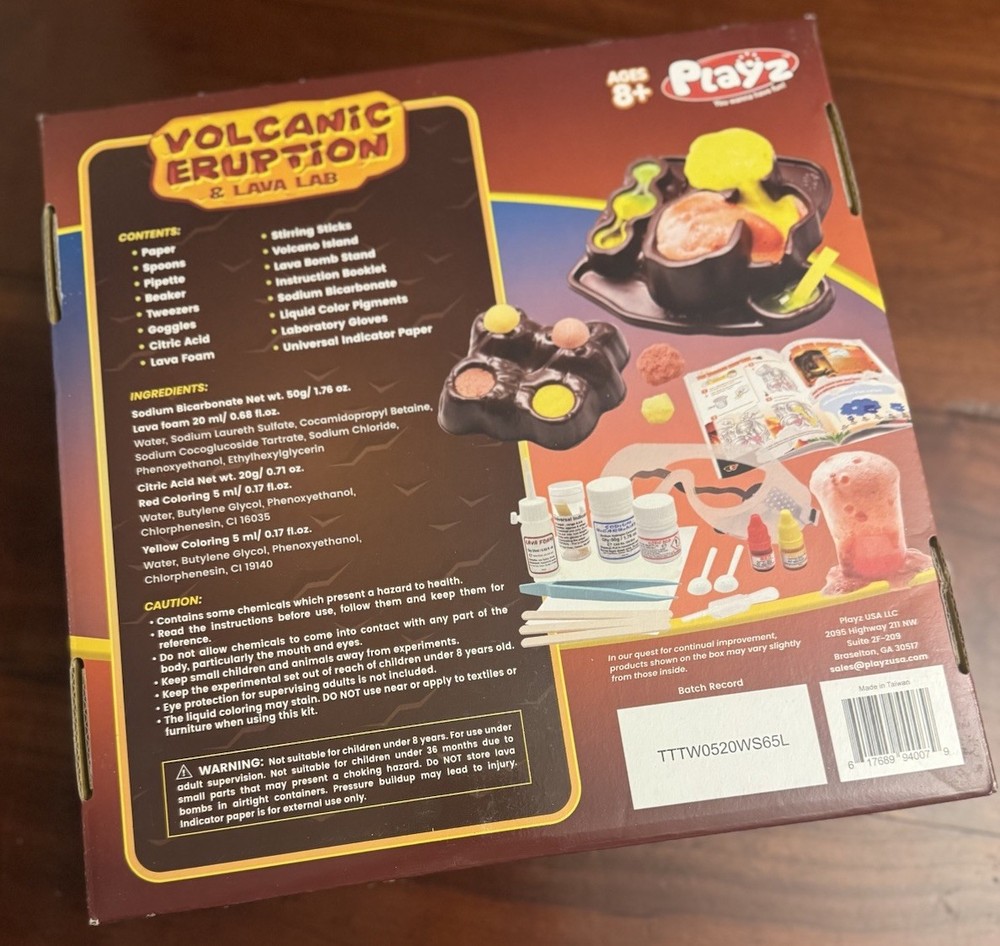 Playz Volcanic Eruption & Lava Lab Science Kit