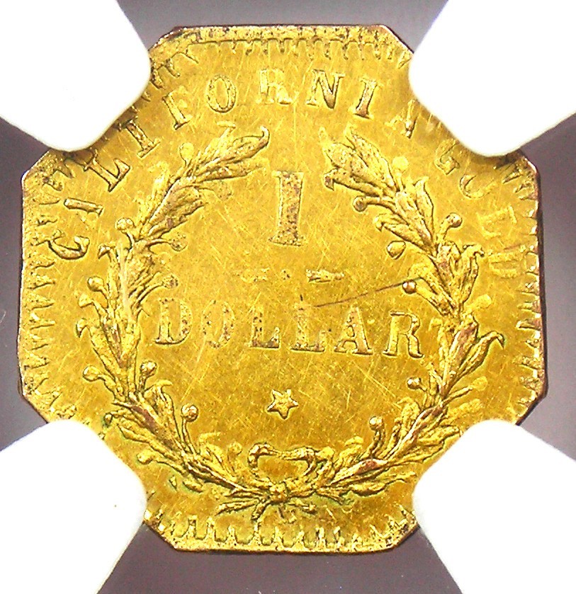 1876/5 Indian California Gold Dollar $1 Coin BG-1129 - NGC MS62 (BU UNC)