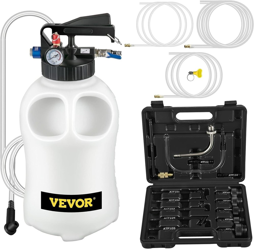 10L ATF Fluid Pump 2-Way Refill Extractor w/ 14 Adapters Kit