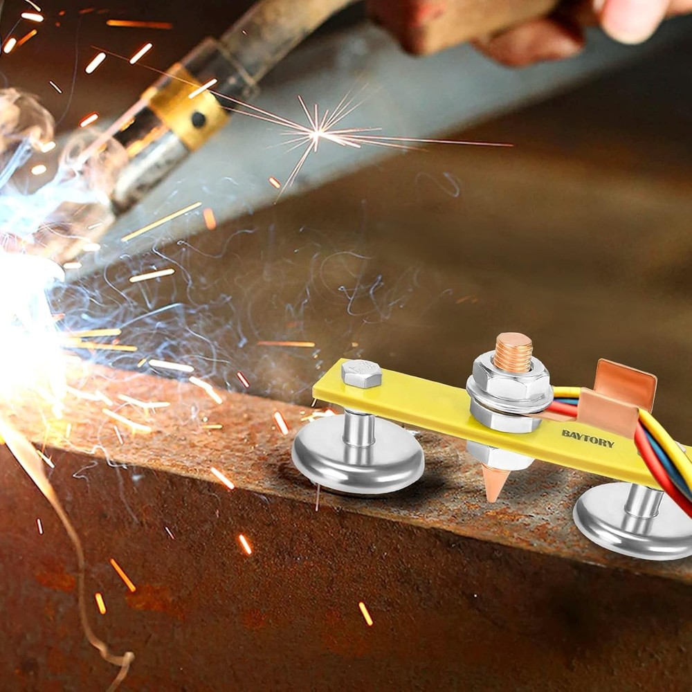 Compact Double Welding Magnet Ground Clamp - Strong Stability & Convenience