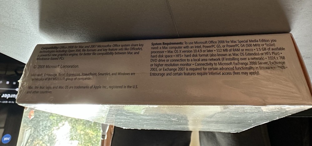 Microsoft Office Mac 2008 with Expression Media NIB