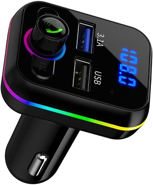 Car Mp3 Music Player V5.0 Hands Free Call USB U Disk Fm Transmitter Fast Charger