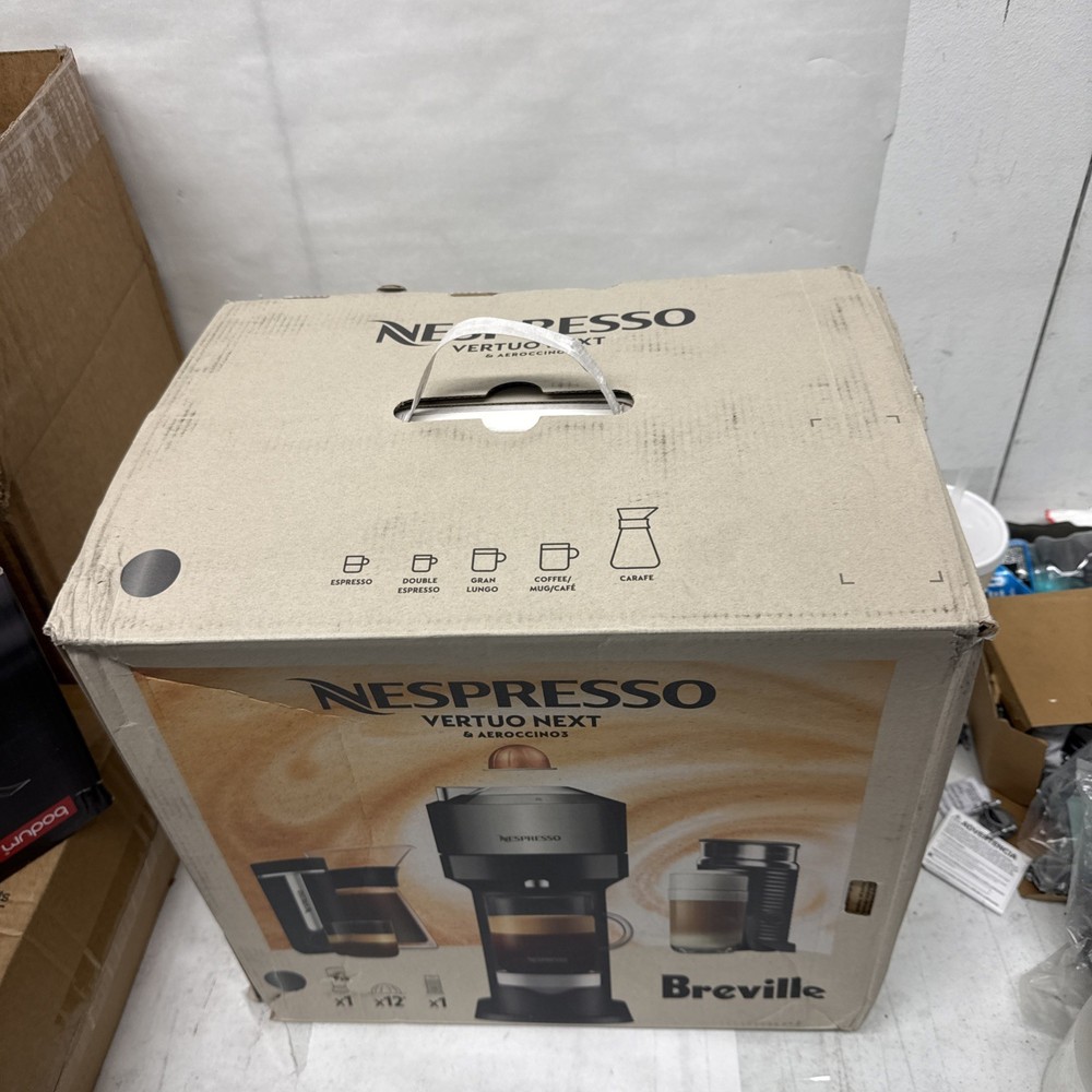 Nespresso Vertuo Next Deluxe Coffee Espresso Maker Bundle Dark CHROME