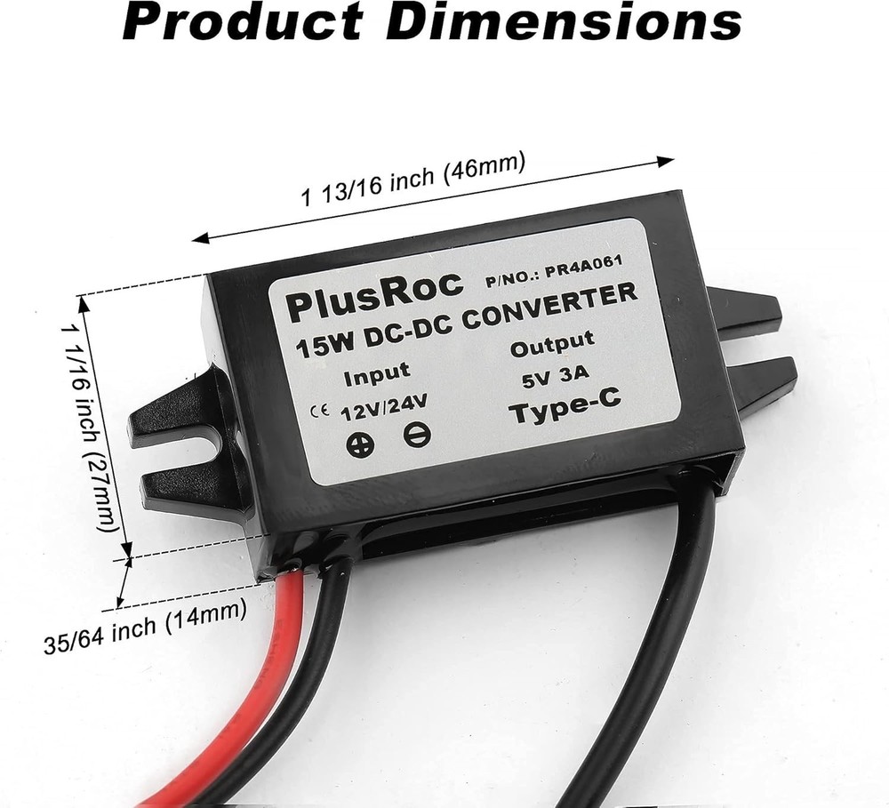 Waterproof 12V to 5V DC-DC Step Down Converter for Raspberry Pi & USB Devices