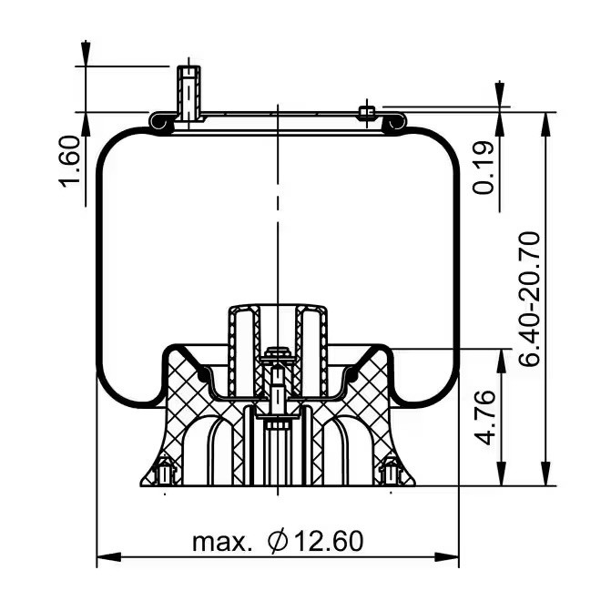 ContiTech Air Spring 64650 1R12-541 Air Spring Replacement