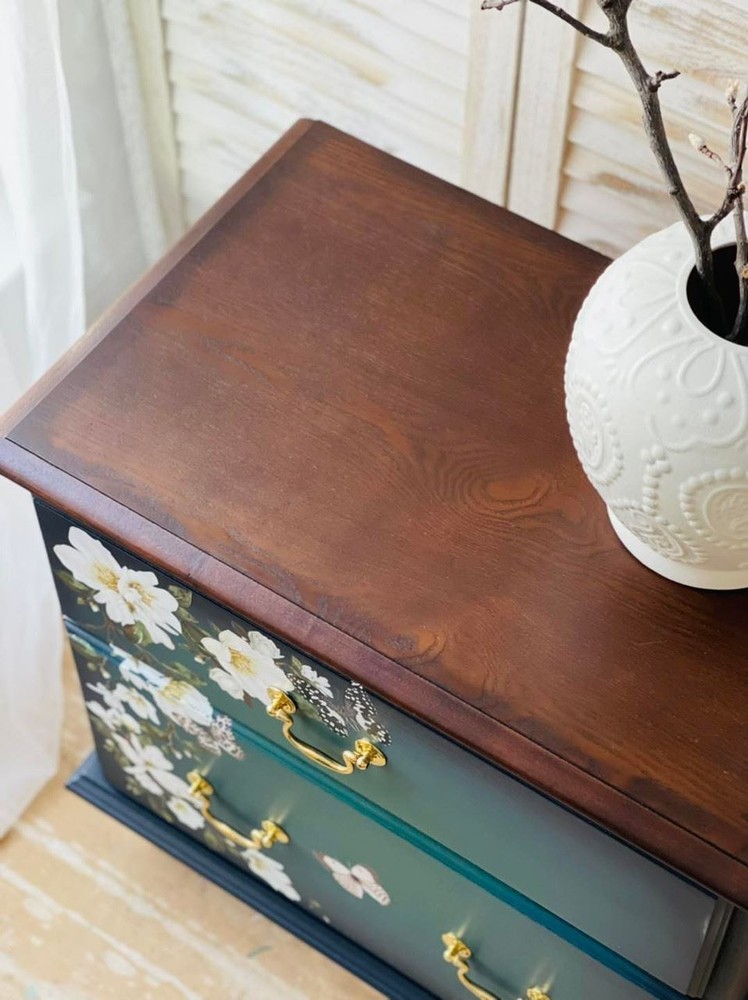 3" Swan Neck Bail Pull with Rosette - Solid Brass