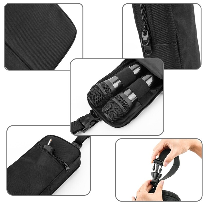 Microphone Carrying Case for Partybox Essential Speaker Mic Storage Bag