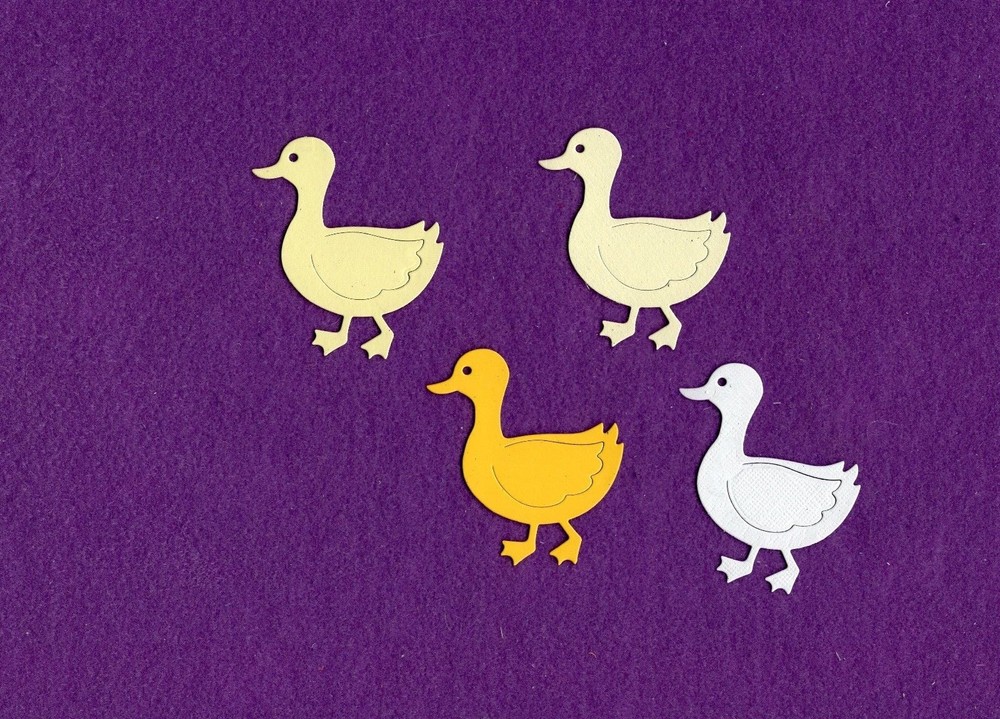 DUCK  die cuts scrapbook cards