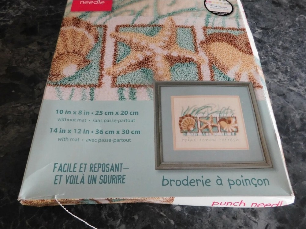 Dimensions 73152 Seashells Punch Needle Kit-10"X8" NEW