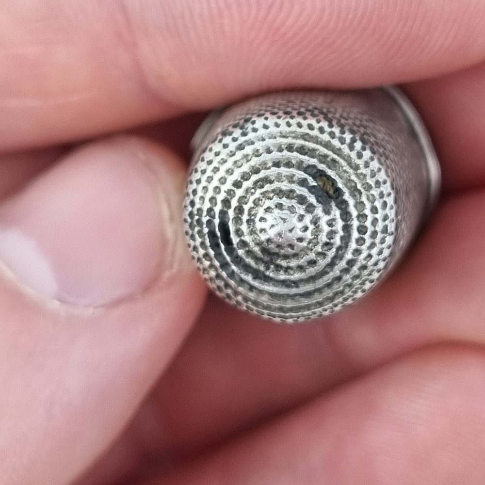 Antique Solid Silver Thimble Birmingham 1885 Thomas Oakley