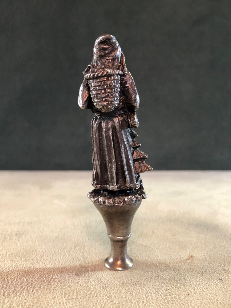 Father Christmas With Basket Pipe Tamper, Solid Fine Pewter