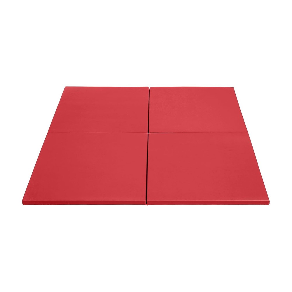 ECR4Kids SoftZone Play Mat 4 Pack 48x48 Foam Activity Mat Red