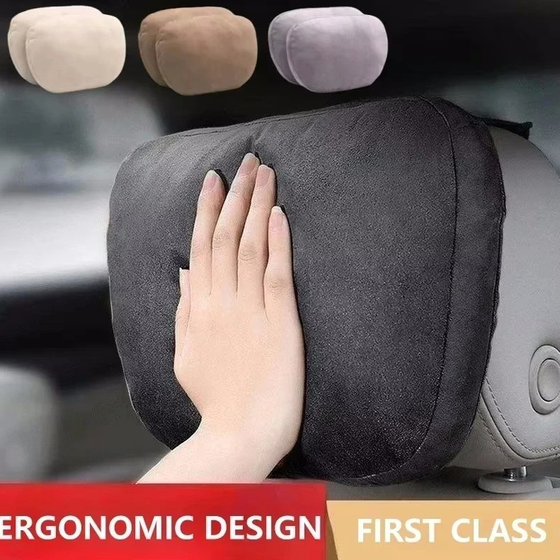 1 pc Luxury S-Class Car Headrest Pillow – Soft Suede Neck Support Cushion