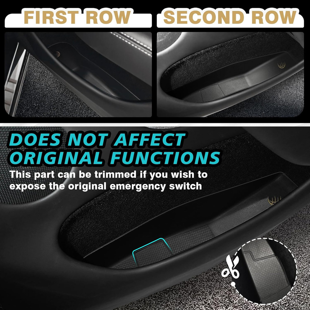 4PCS Door Organizer Tray Compatible with 2026 Model Y Juniper Refresh Accessorie