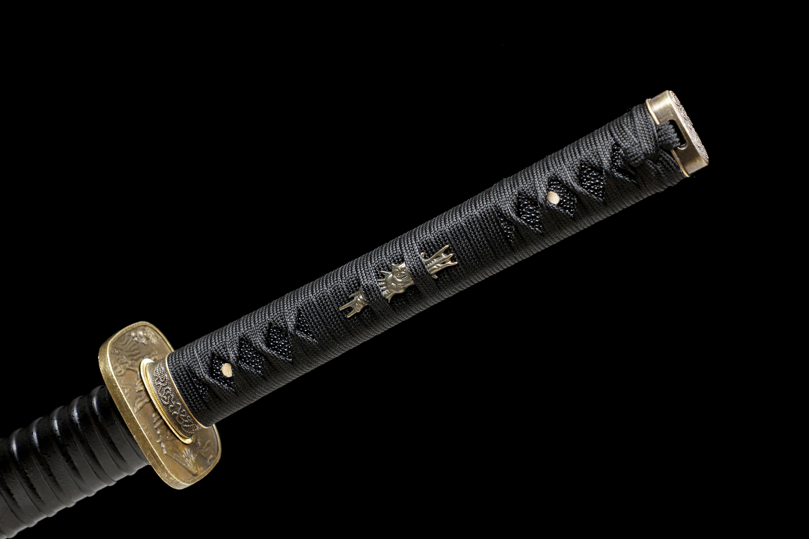 Ninja T10 Steel Clay Tempered Japanese Samurai Straight Sword Katana Full Tang