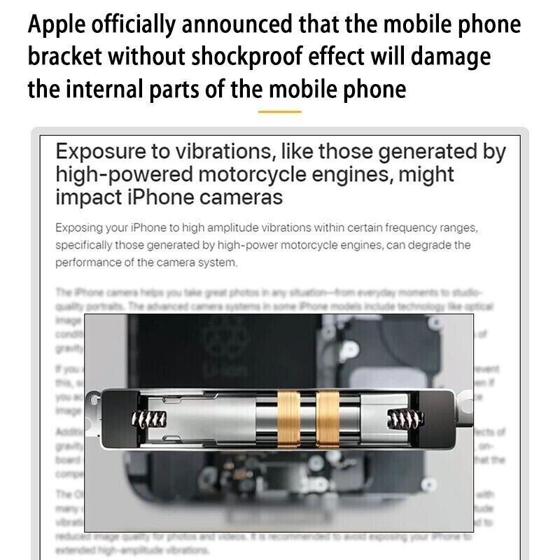 ROCKBROS Motorcycle Mobile Phone Holder 360° Adjustable Phone Stand Shockproof