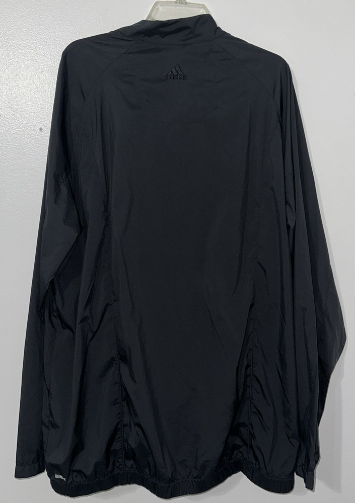 Adidas Golf Jacket 2XLT Black 1/4 Zip Pullover