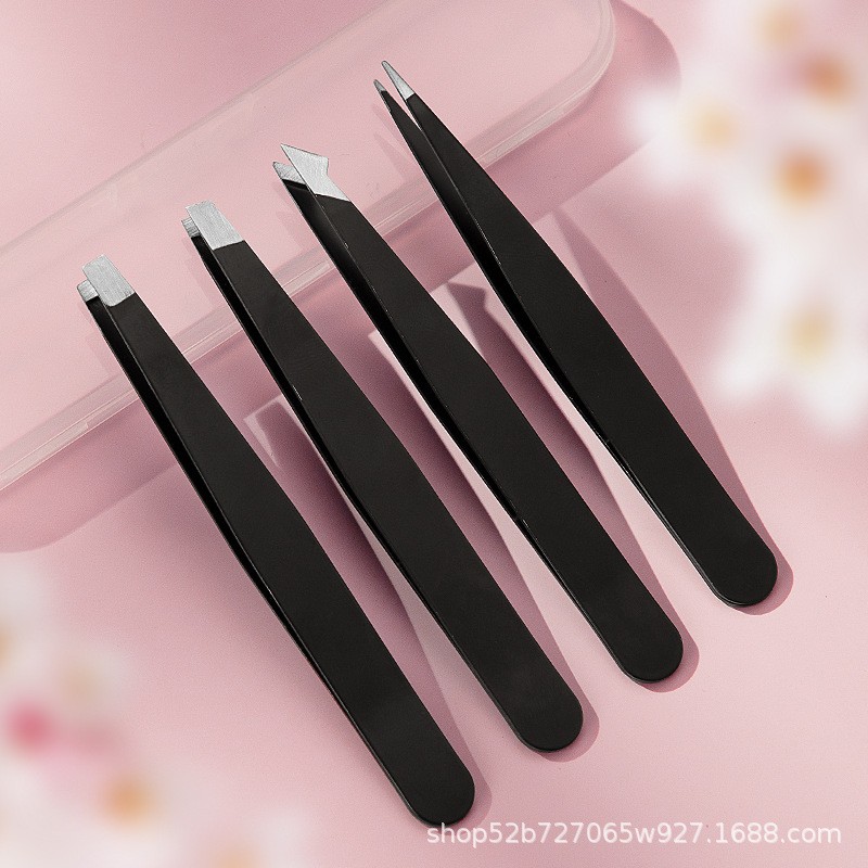 Eyebrow Tweezers Eyebrow Clip 4Piece Hair Beauty Pluckers Stainless Steel
