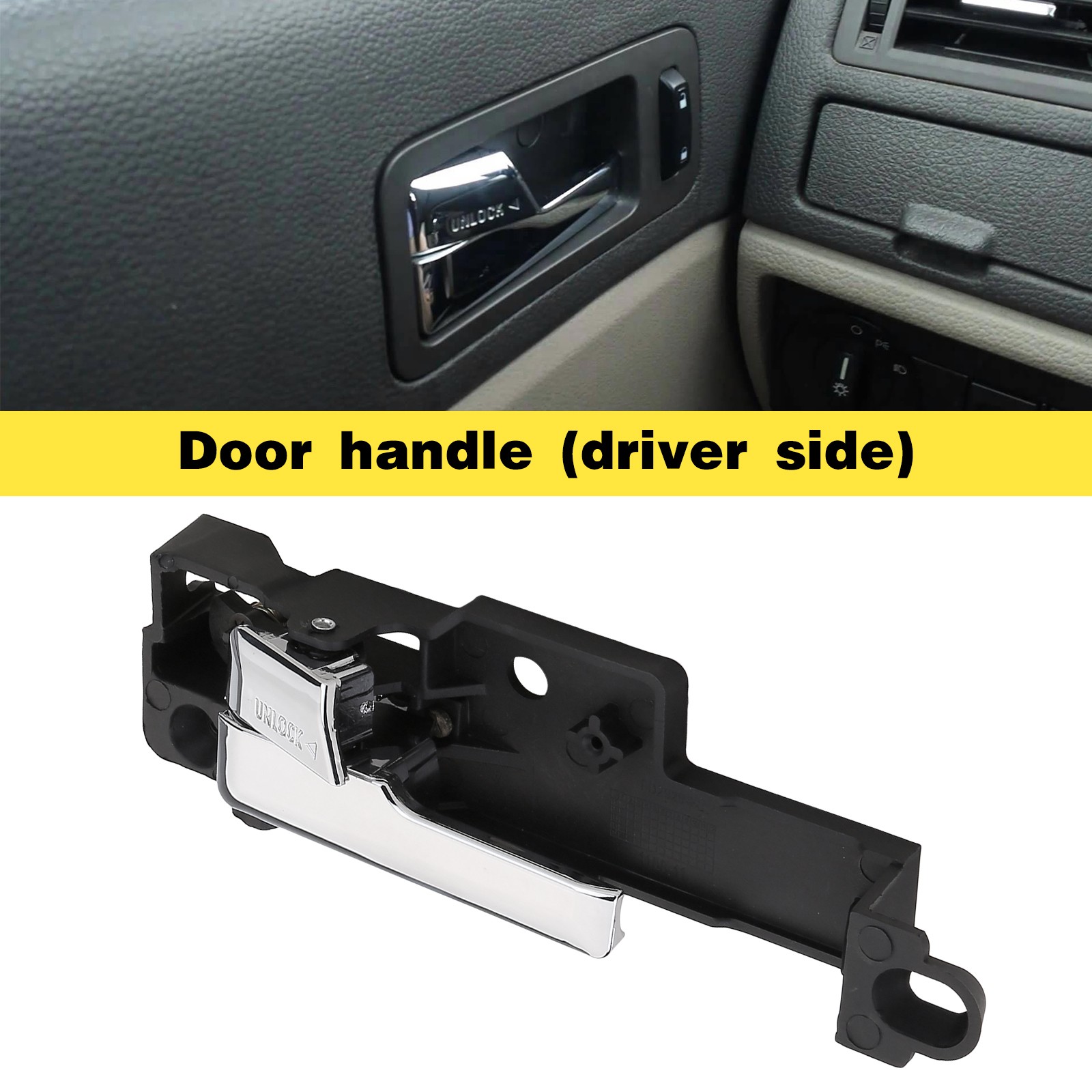 For 2006-2012 Ford Fusion MKZ Front Left Driver Side Chrome Interior Door Handle