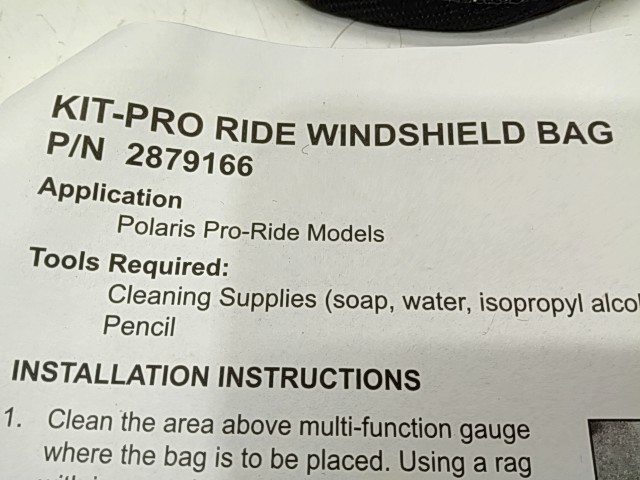 ProRide Windshield Bag Kit - ---- Polaris NOS