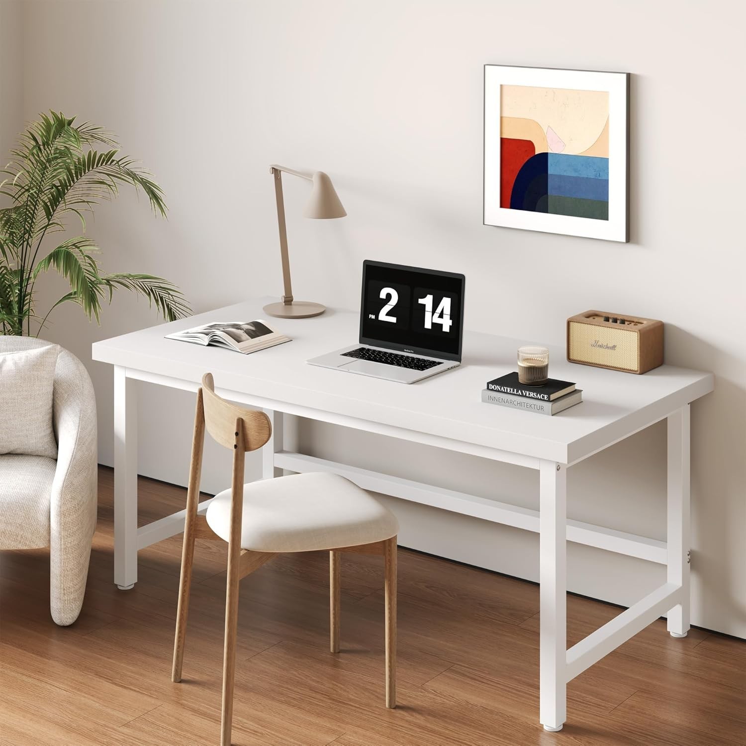 YOWOS Steelstride Ergonomic Desk, Engineered Wood Worktop, Multi Sizes & Colors