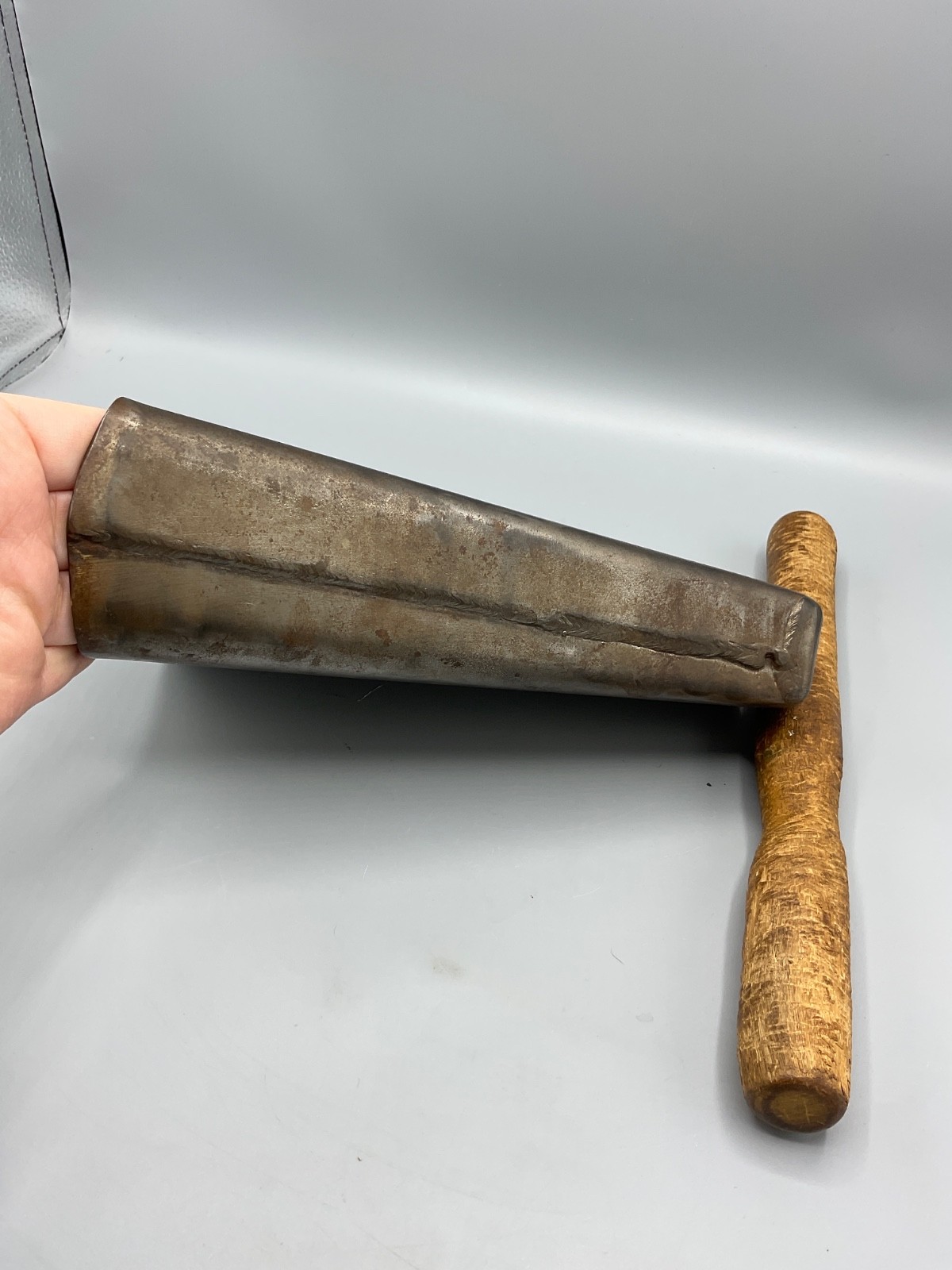 Vintage JCR Percussion Cowbell Bronx NY by J.C.R. with Stick