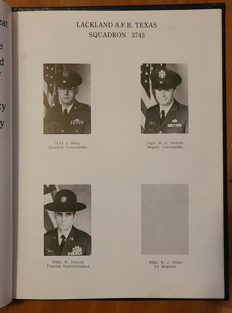 Lackland Air Force Base Basic Training 1984 Fight 272/221 Squadron 3743 Yearbook