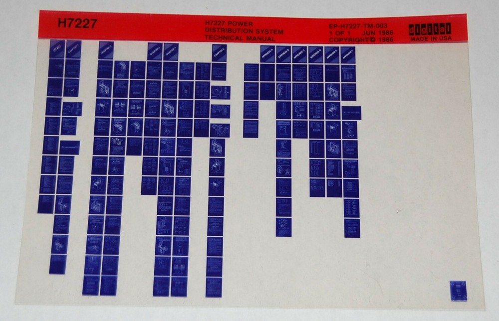 DEC H7227 Power Distribution System Technical Manual, Microfiche