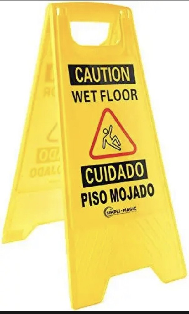Simpli-Magic Wet Floor Caution Signs Premium Yellow 3 Pack