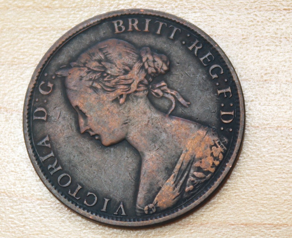 1864 Canada New Brunswick 1 Cent Die Crack
