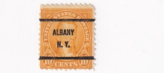 STAMP US SCOTT 642 "Monroe" 10 CENT 1942 PRECANCEL ALBANY, N.Y. - X