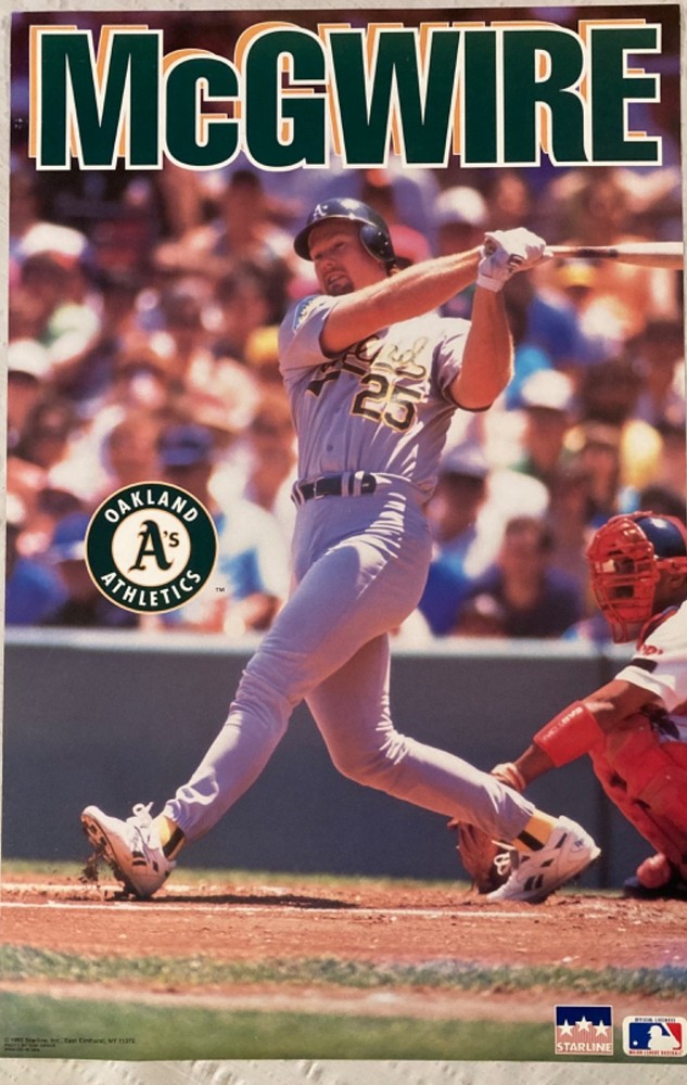Mark McGwire 1993 Poster MLB Baseball Oakland A’s Athletics Starline Y