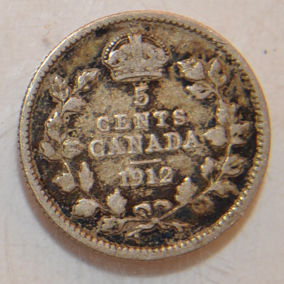 1912 Canada 5 Cent Lot 102