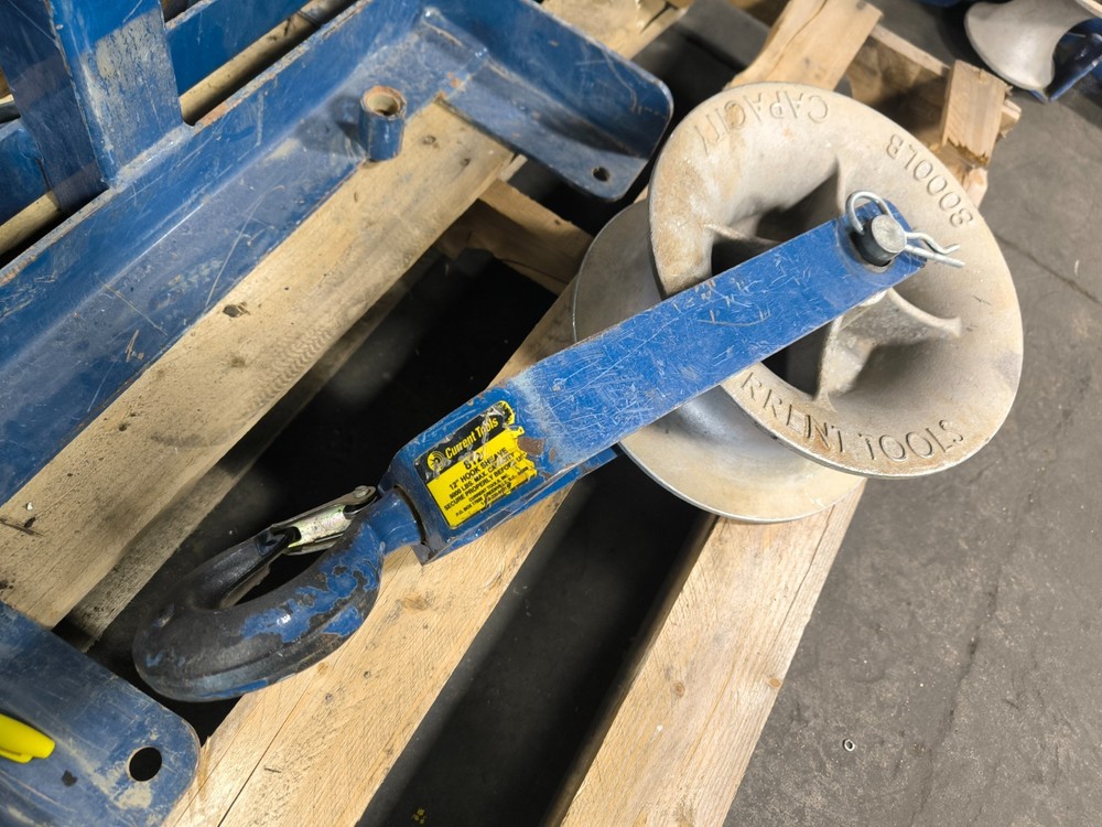 Current Tools Cable Puller System Carriage Reel Stand Coupling Accessories Blue